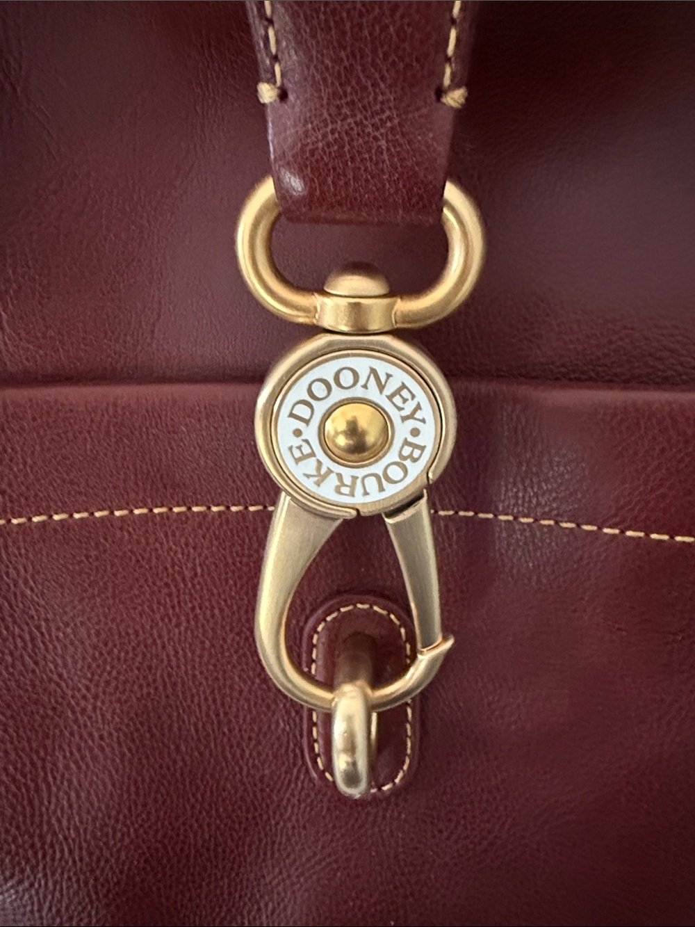 Dooney & Bourke Logo Lock Tote - Ginger with Red Interior - NWT - Picture 5 of 7